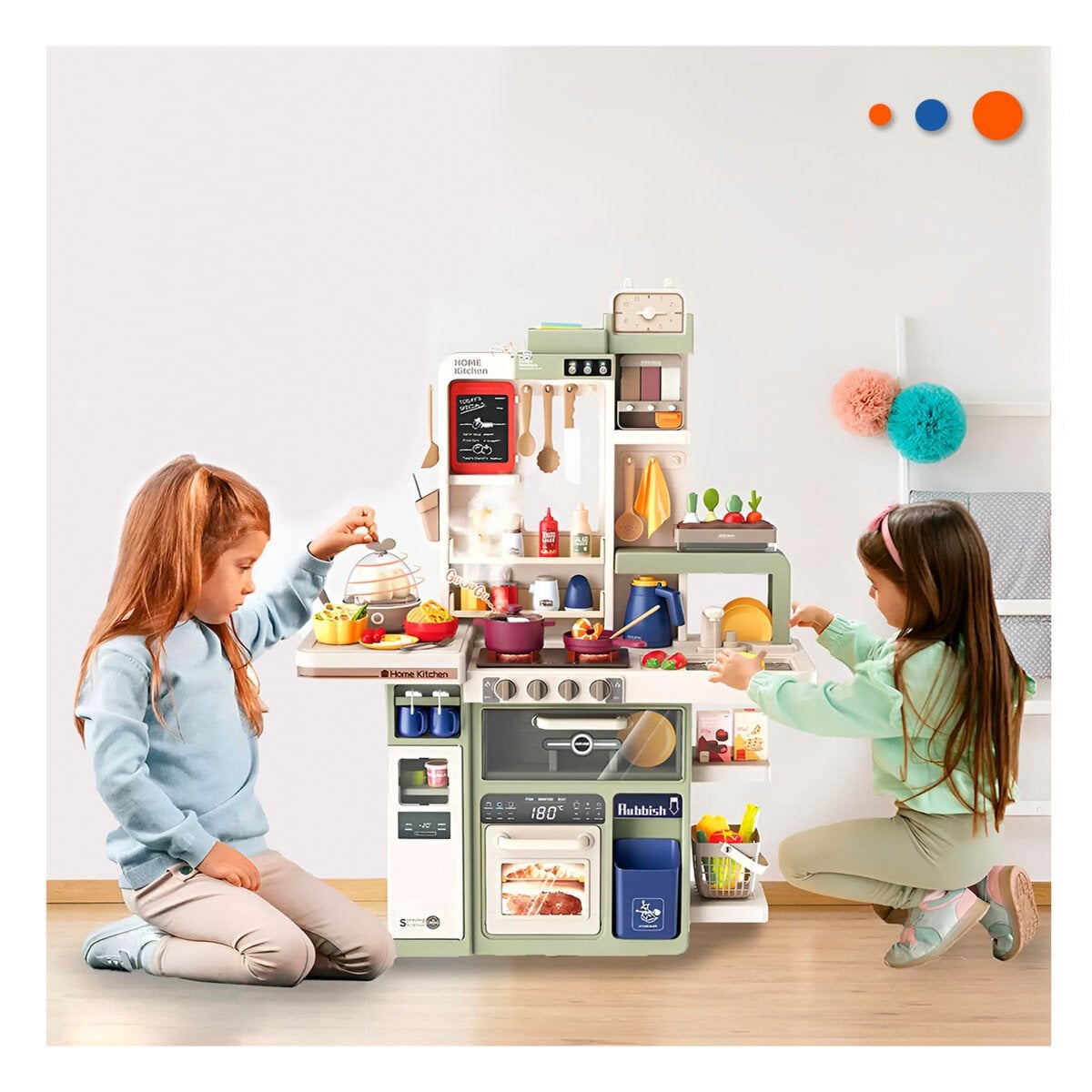 PACK2 COCINA INFANTIL DE JUEGO CON PIEZAS PARA DIVERSION EN CASA Y+PAPEL REGALO - 5