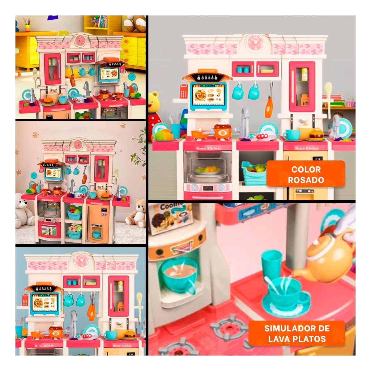 PACK2 SET DE COCINA PARA JUEGO INFANTIL CON PIEZAS DE IMITACION Y+PAPEL REGALO - 3