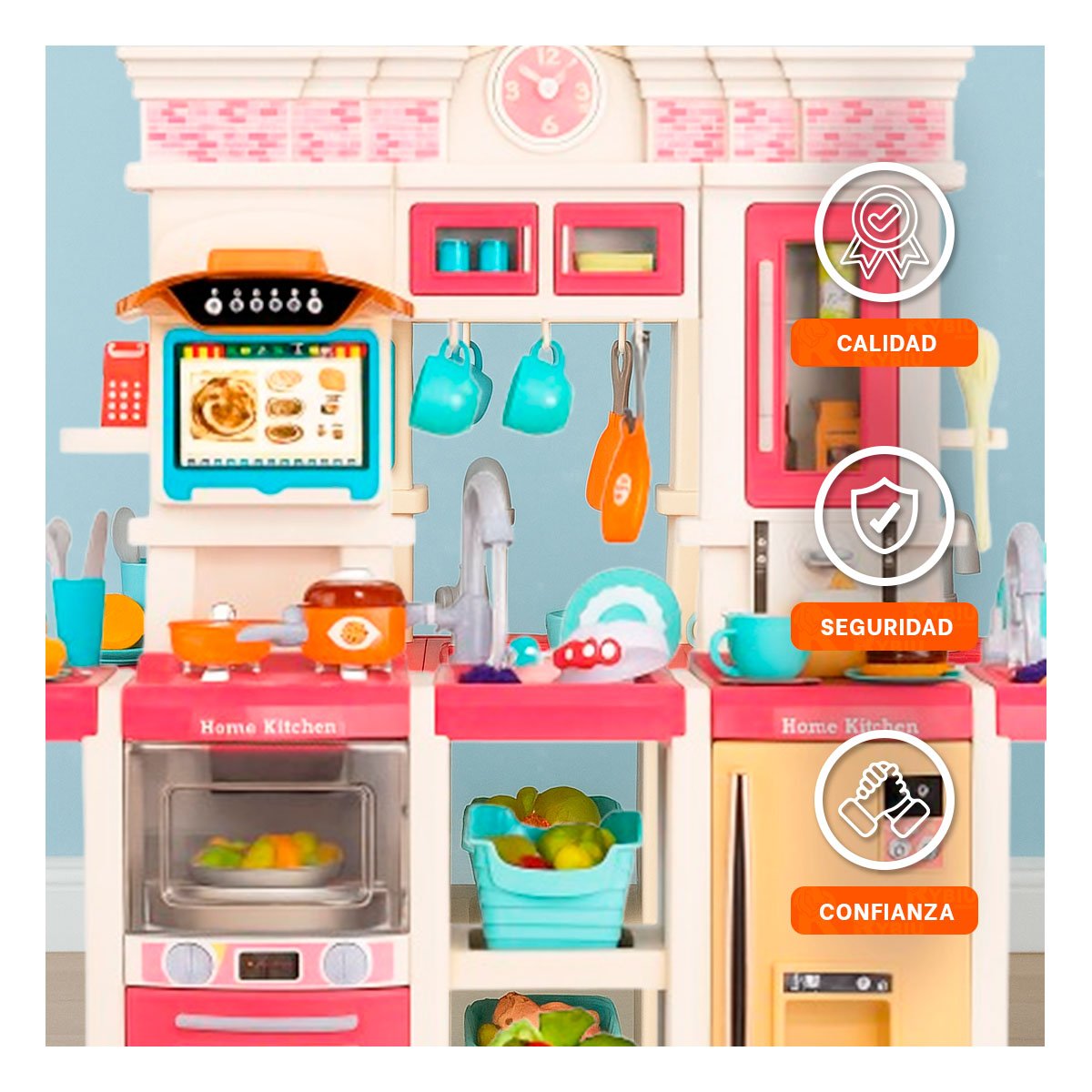 PACK2 SET DE COCINA PARA JUEGO INFANTIL CON PIEZAS DE IMITACION Y+PAPEL REGALO - 5