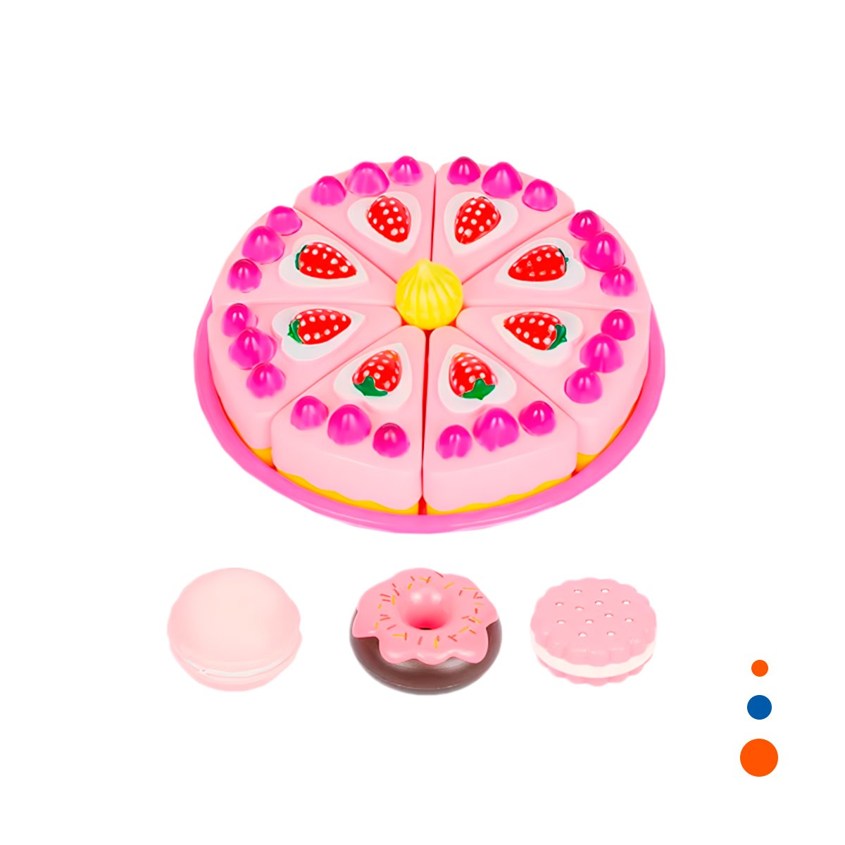 PACK4 SET DE CORTE PARA PASTEL KID EN ROSA Y+REGALO STICKERS - 3