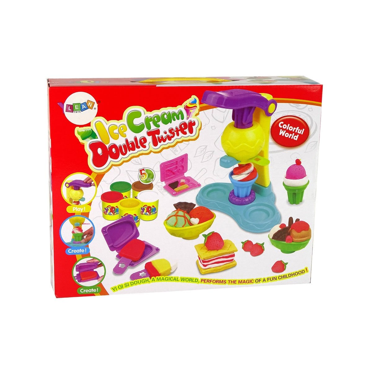 PACK2 MAQUINA PARA CREAR HELADOS DE PLASTILINA EN CAJA ROJA - 3