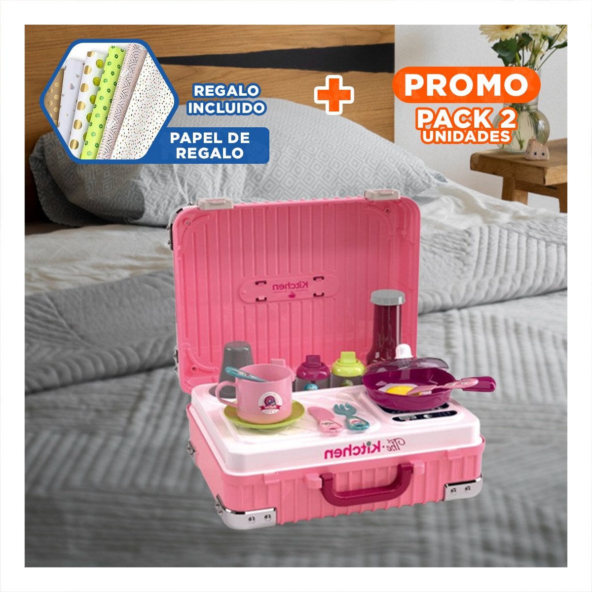 PACK2 EXPERIENCIA CREATIVA DE COCINA CHEF CON SET EN BOLSO PARA HOGAR YPAPEL REGALO - 1