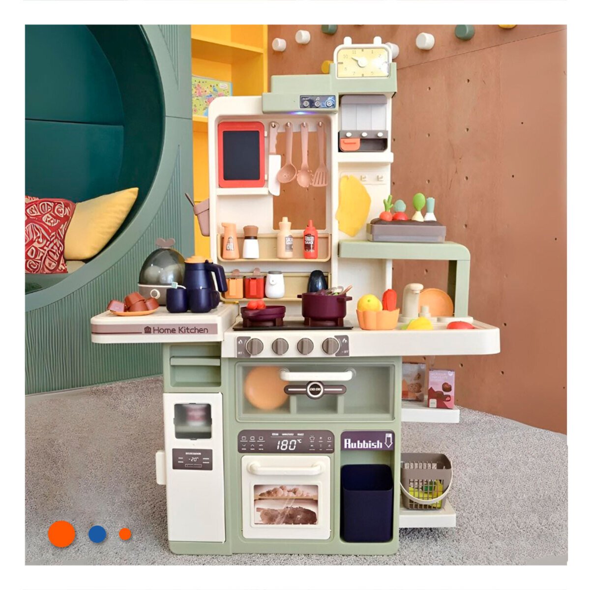 COCINA INFANTIL CON ACCESORIOS INTERACTIVOS PARA JUEGO CREATIVO EN EL HOGAR - 1