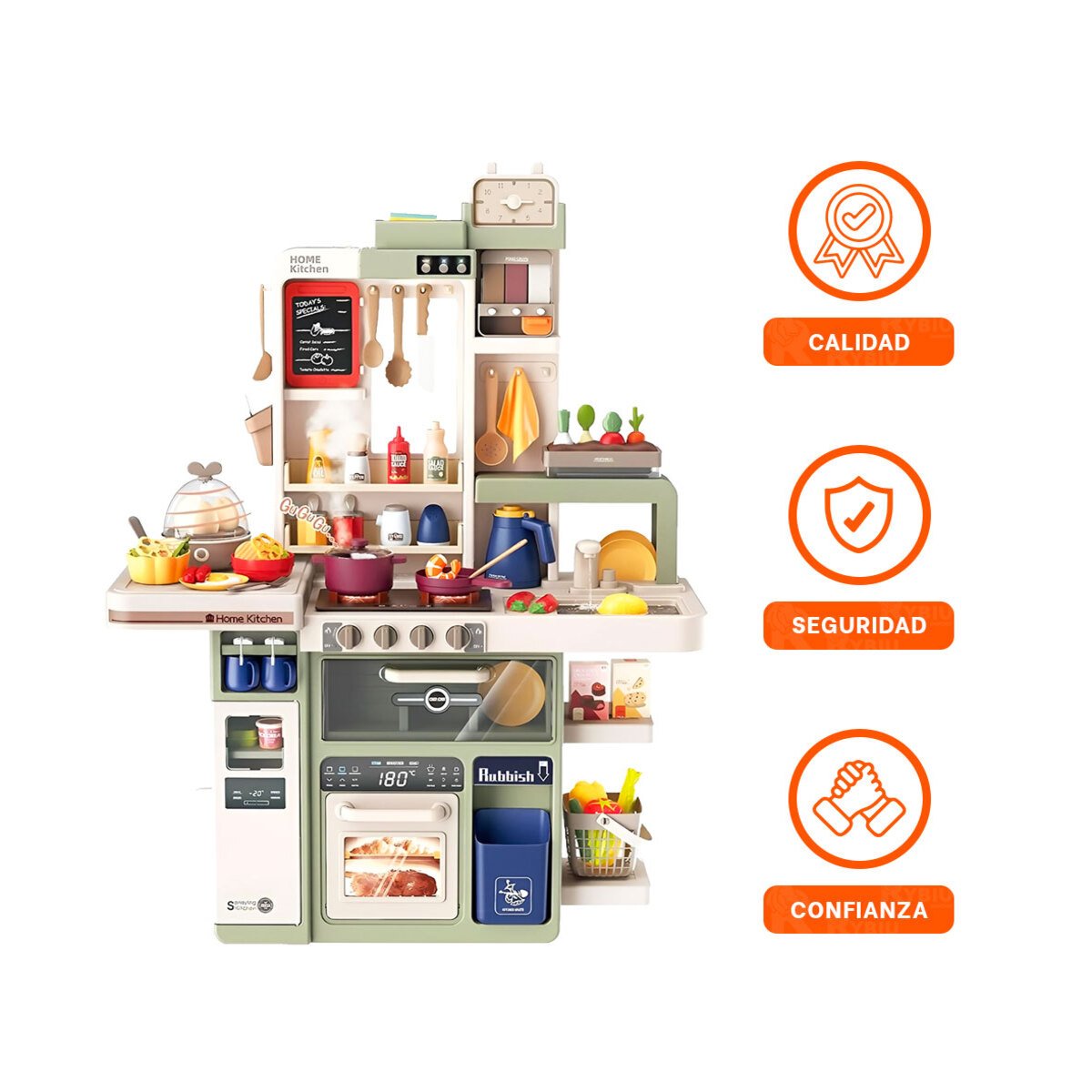 COCINA INFANTIL CON ACCESORIOS INTERACTIVOS PARA JUEGO CREATIVO EN EL HOGAR - 3