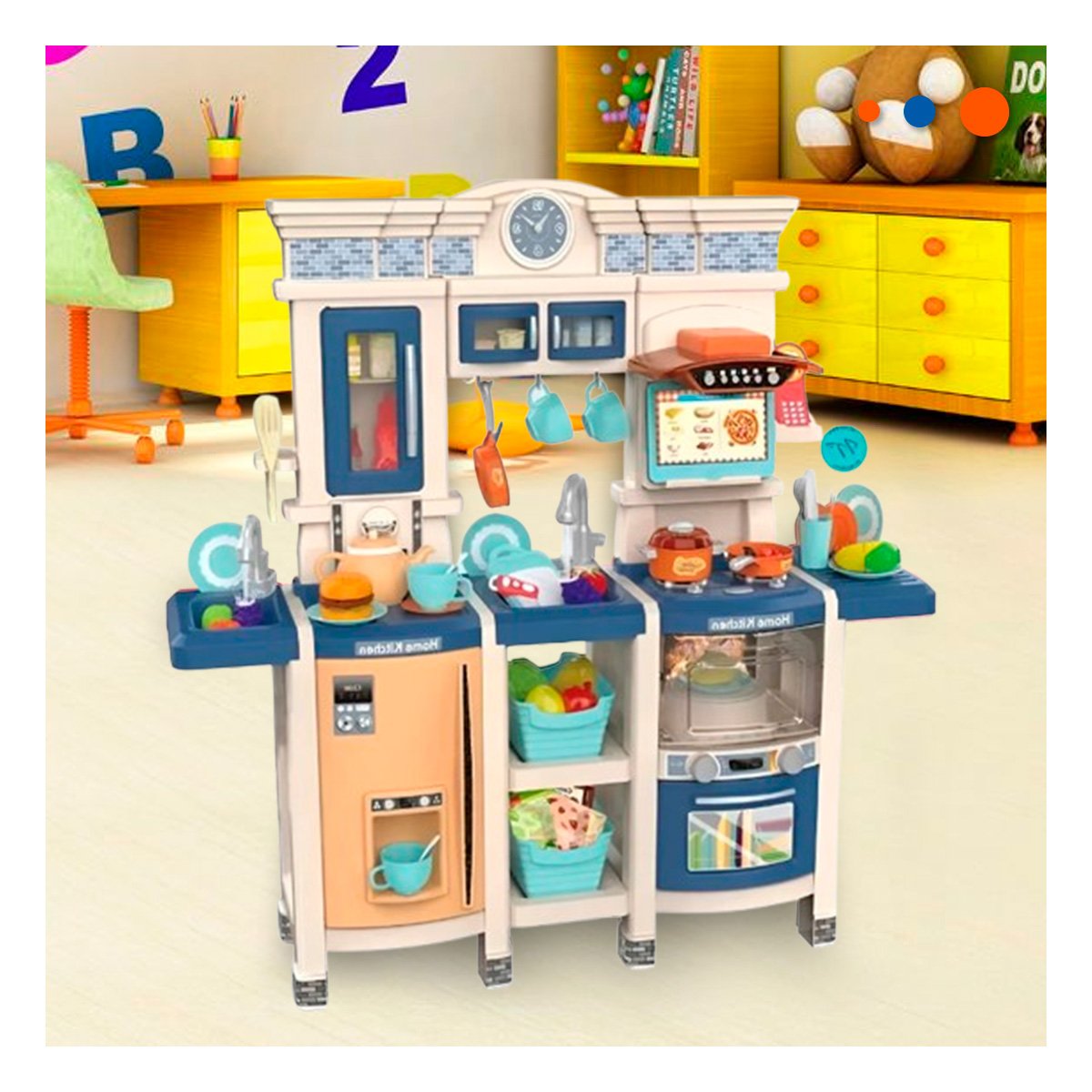 ESPACIO DE COCINA INFANTIL CON ACCESORIOS PARA JUEGO DE ROL Y+PAPEL REGALO - 2