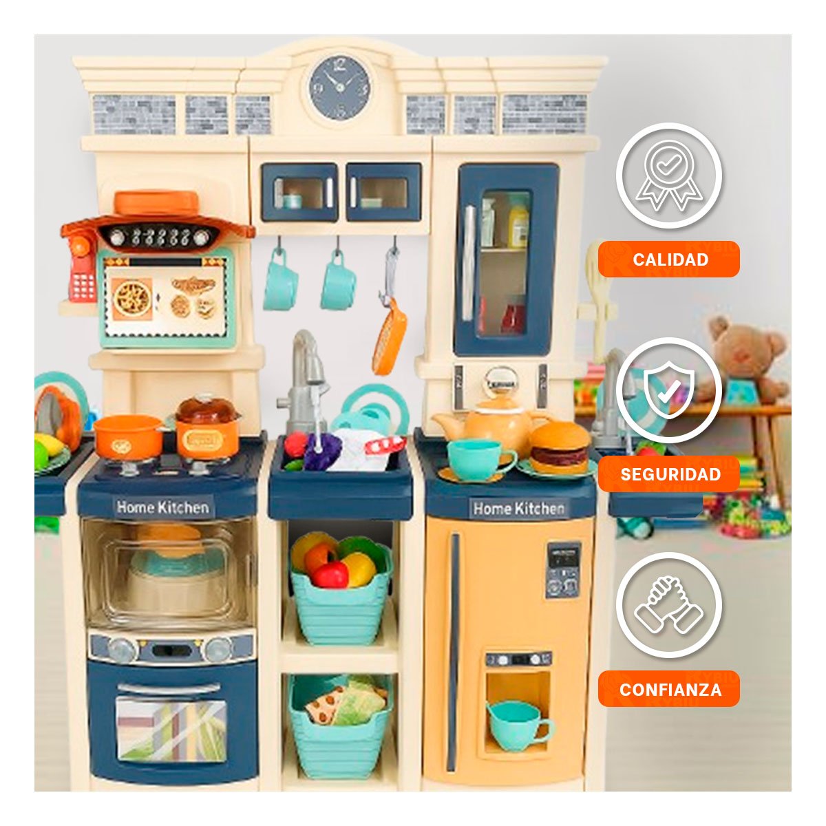ESPACIO DE COCINA INFANTIL CON ACCESORIOS PARA JUEGO DE ROL Y+PAPEL REGALO - 5