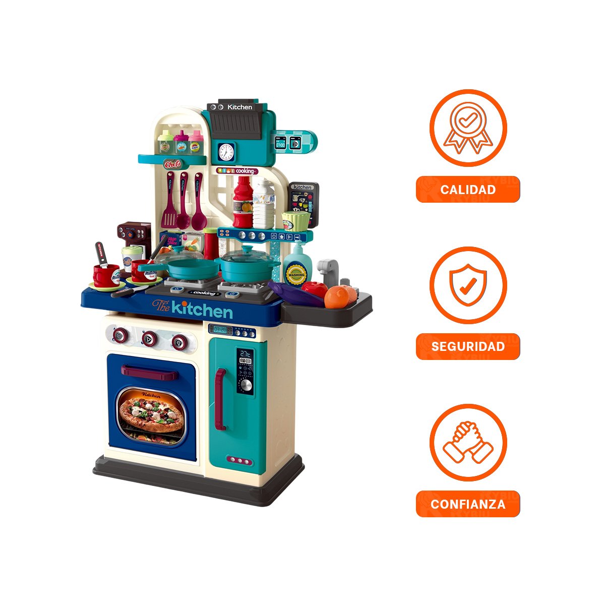 MODULO DE COCINA CON ACCESORIOS PARA ACTIVIDADES DE JUEGO INFANTIL - 3