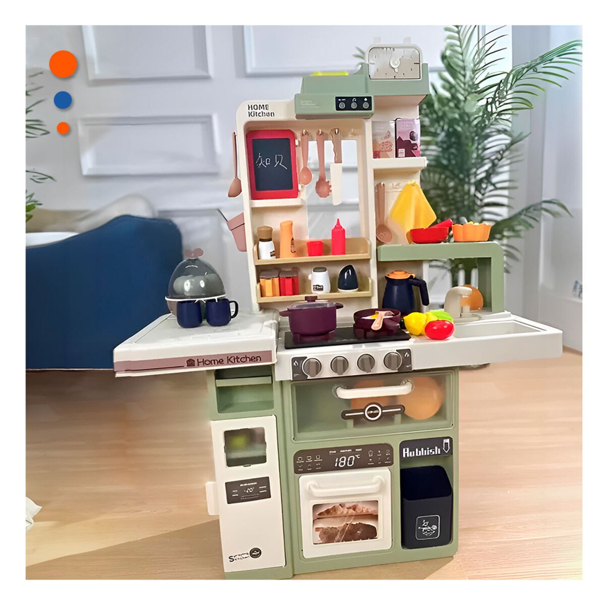 ESTACION DE COCINA INFANTIL CON PIEZAS INCLUIDAS PARA JUEGO DIARIO Y+REGALO STICKER - 2