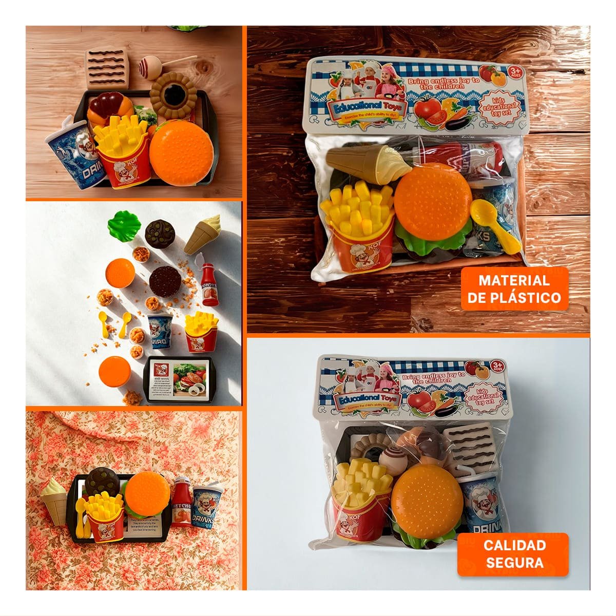 PACK12 KIT DE PLATILLOS RAPIDOS CON ELEMENTOS DE COCINA PARA ACTIVIDADES Y+PAPEL REGALO - 2