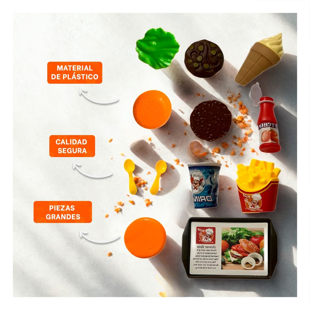 PACK12 KIT DE PLATILLOS RAPIDOS CON ELEMENTOS DE COCINA PARA ACTIVIDADES Y+PAPEL REGALO - 3
