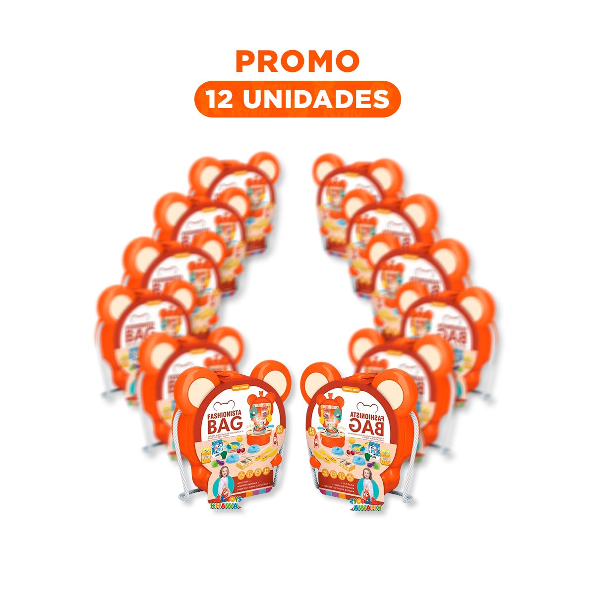 PACK12 MINI MALETA DE FANTASIA PARA MINI CHEF EN NARANJA - 1