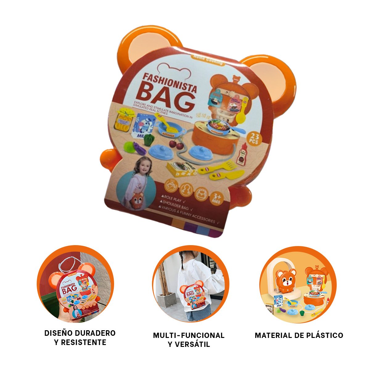 PACK12 MINI MALETA DE FANTASIA PARA MINI CHEF EN NARANJA - 2