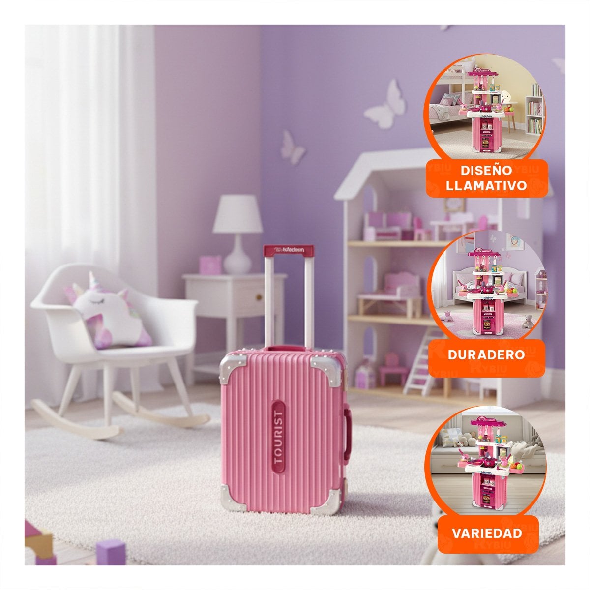 PACK6 ESCENARIO DE COCINA CHEF CON SET PORTATIL PARA HOGAR YREGALO STICKER - 3