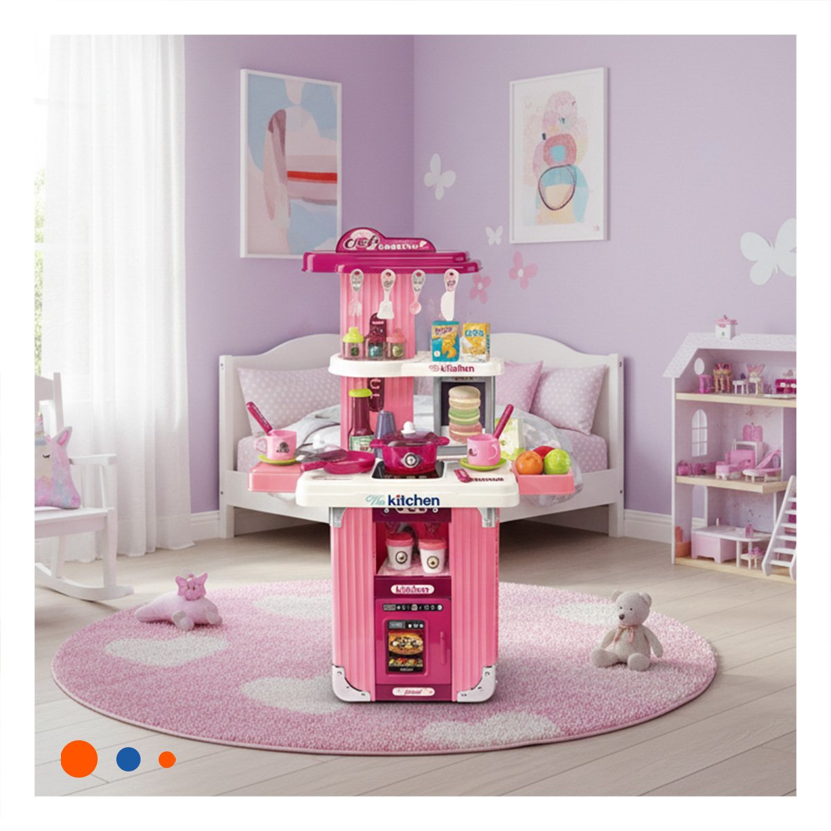 PACK6 ESCENARIO DE COCINA CHEF CON SET PORTATIL PARA HOGAR YREGALO STICKER - 5