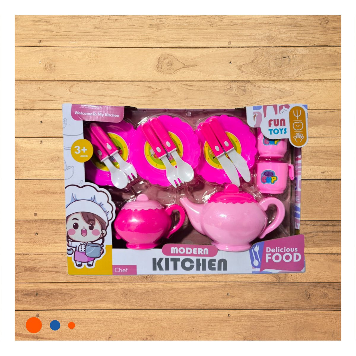 PACK2 PACK DE MENAJE DE COCINA CON TETERAS PLATOS Y CUBIERTOS PARA JUEGO Y+REGALO STICKER - 3