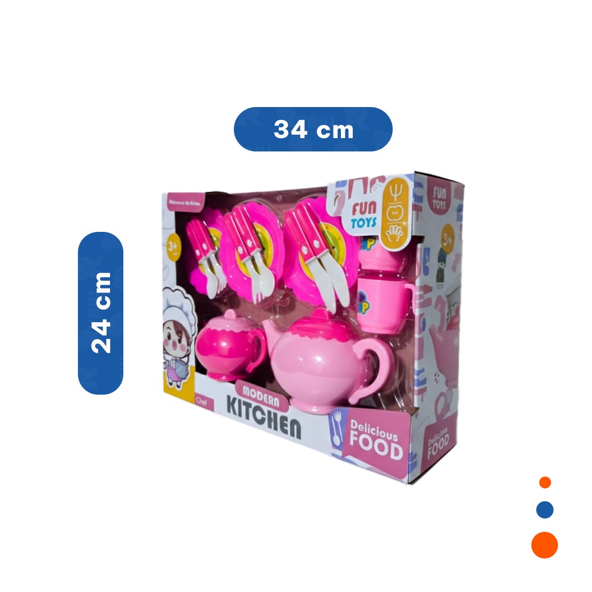 PACK2 PACK DE MENAJE DE COCINA CON TETERAS PLATOS Y CUBIERTOS PARA JUEGO Y+REGALO STICKER - 4