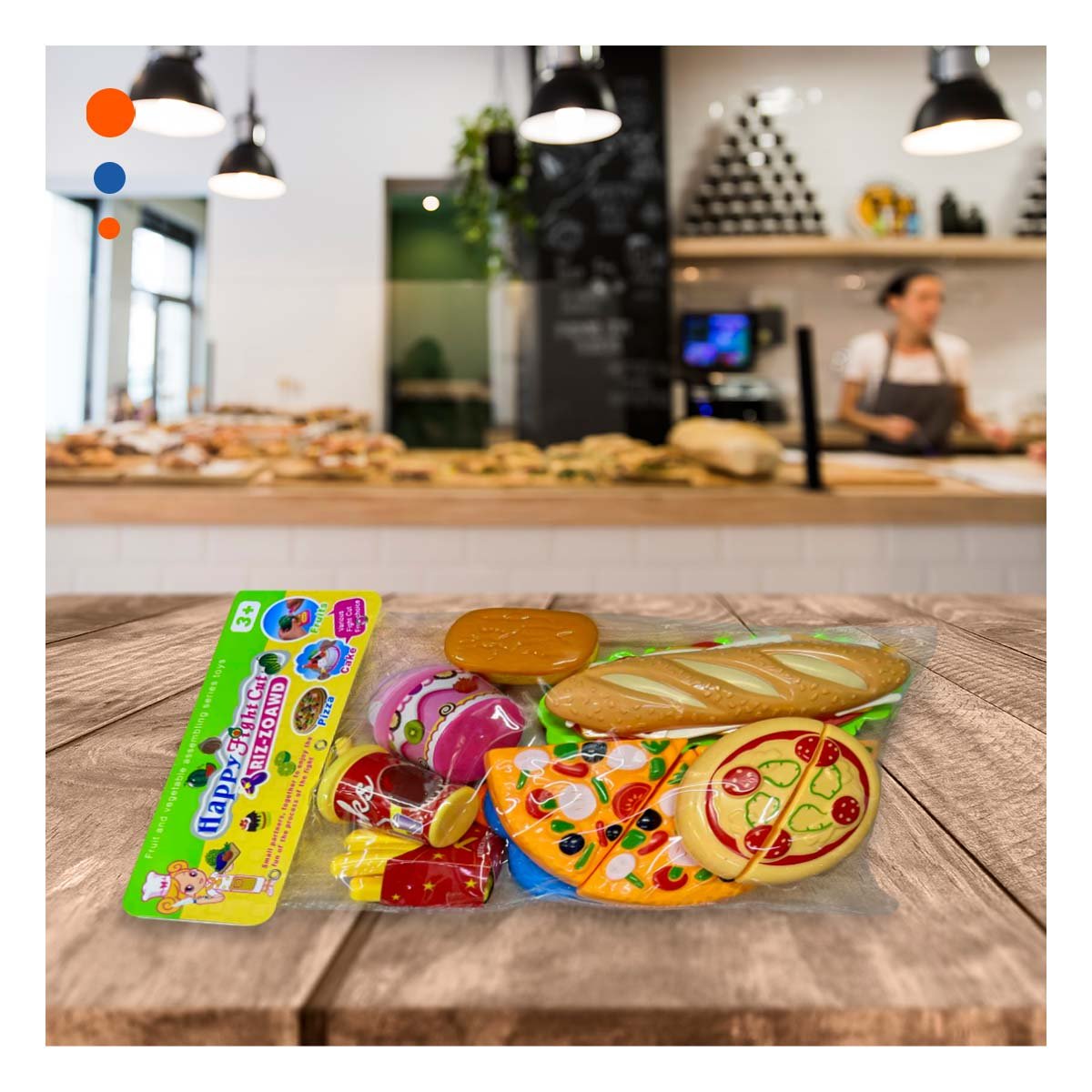 PACK12 KIT DE COCINA DE PIZZA COMIDA RAPIDA PARA CORTAR PARA USO EN CASA - 5