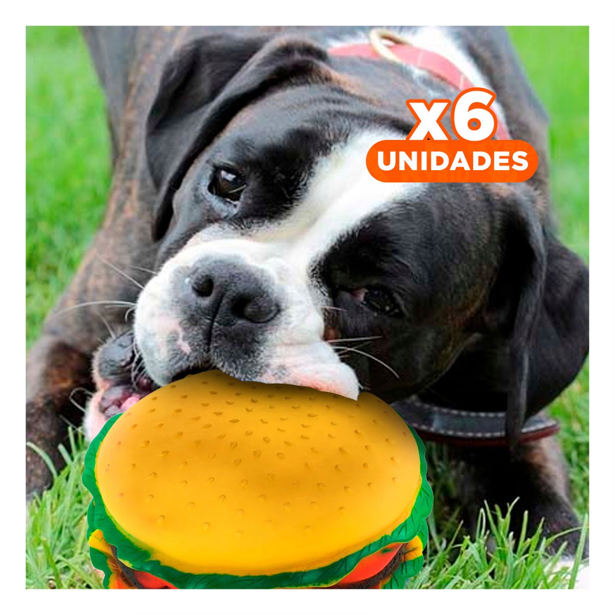 PACK6 PRODUCTO CREATIVO HAMBURGUESA PARA JUEGO Y DIVERSION YREGALO STICKER - 1
