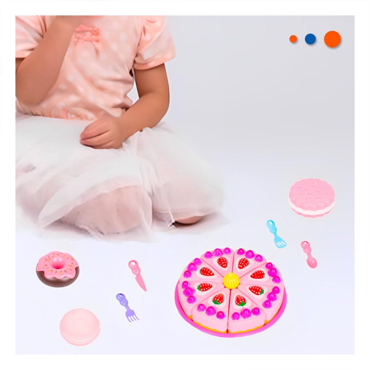 JUGUETE INFANTIL DE PASTEL ROSADO Y+REGALO STICKERS - 3