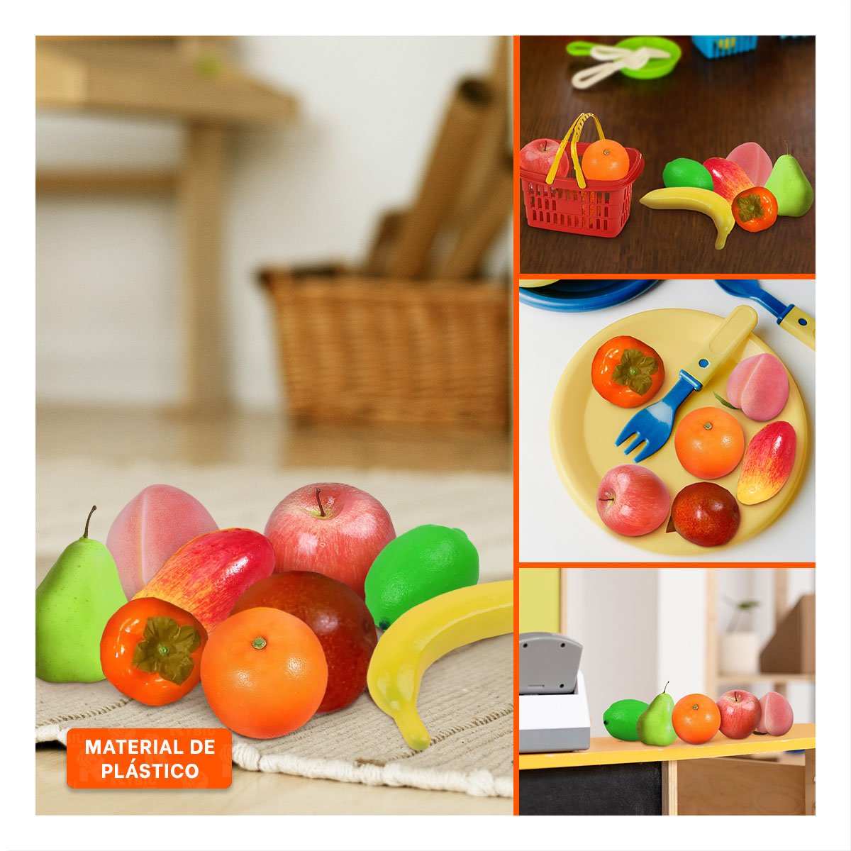 PACK12 SET PARA RECONOCER FRUTAS Y+PAPEL DE REGALO - 5