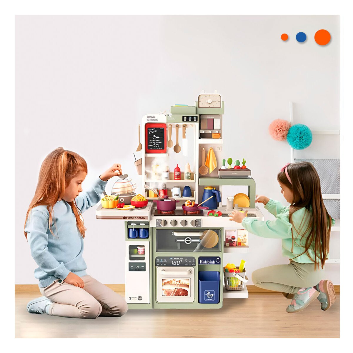 COCINA DE JUEGO CON ELEMENTOS FUNCIONALES PARA DIVERSION Y APRENDIZAJE Y+PAPEL REGALO - 5