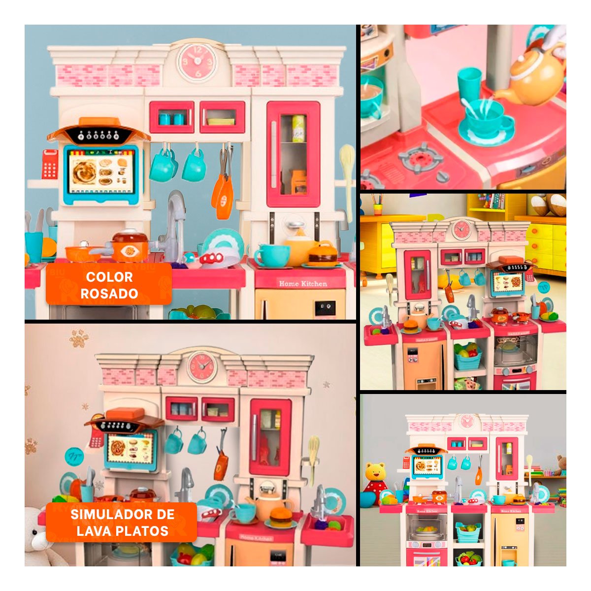 MESA DE COCINA INFANTIL CON ACCESORIOS PARA JUEGO DE ROLES EN CASA - 5