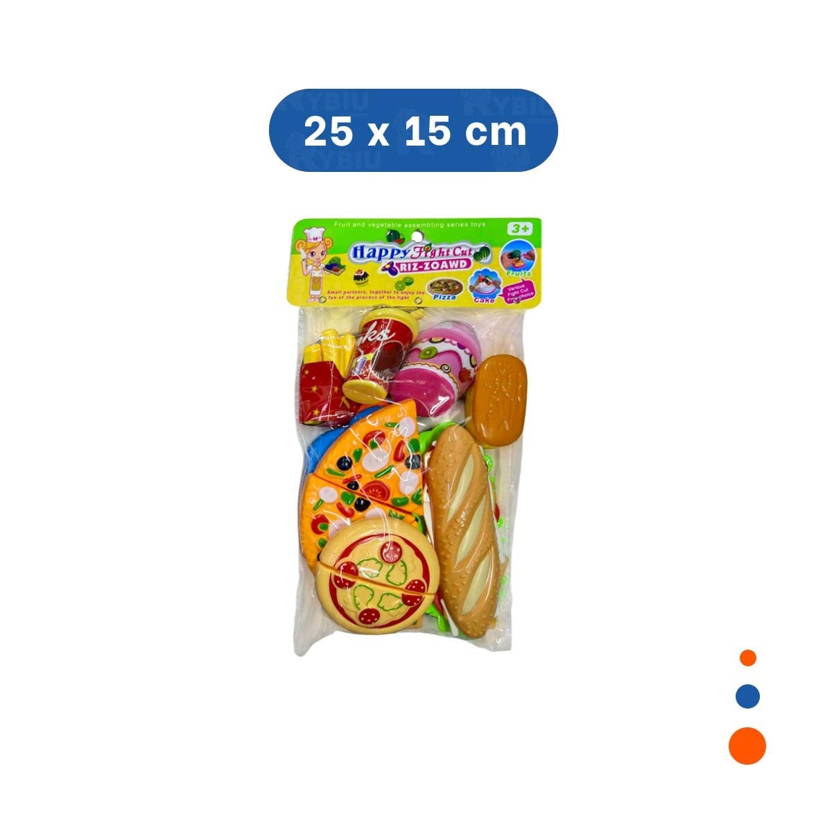 PACK12 COMBO DE COCINA DE PIZZA COMIDA RAPIDA PARA CORTAR CON ACCESORIOS Y+PAPEL REGALO - 4