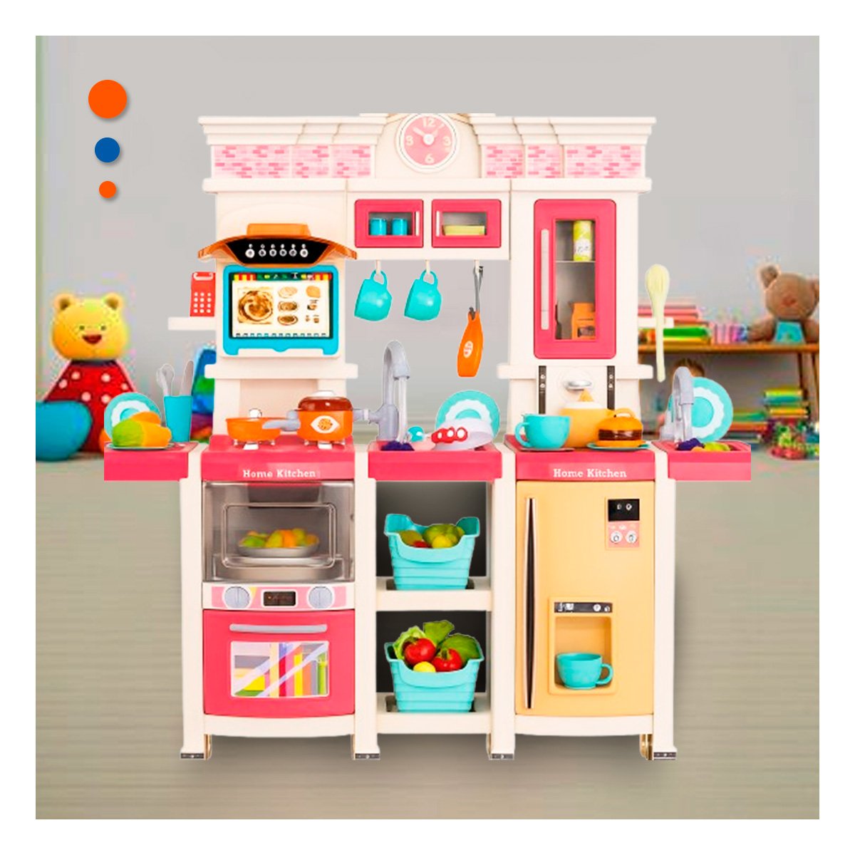 AREA DE COCINA INFANTIL CON ACCESORIOS PARA JUEGO CREATIVO EN CASA Y+REGALO STICKER - 2