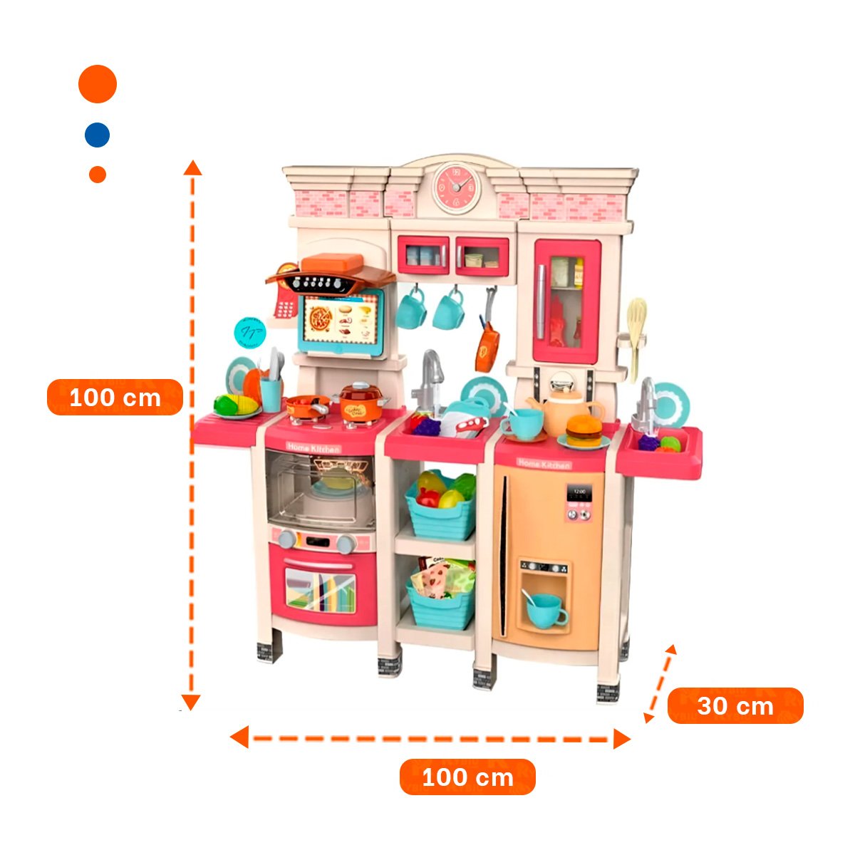 AREA DE COCINA INFANTIL CON ACCESORIOS PARA JUEGO CREATIVO EN CASA Y+REGALO STICKER - 4