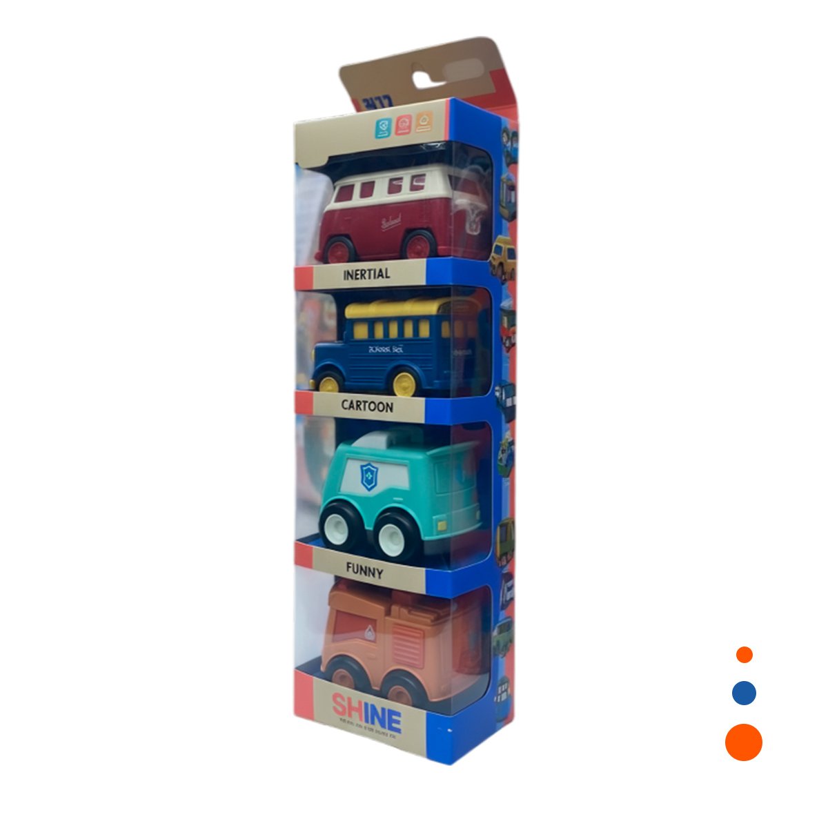 PACK4 GRUPO DE COCHES A FRICCION PARA ACTIVIDAD INFANTIL Y+PAPEL REGALO - 3