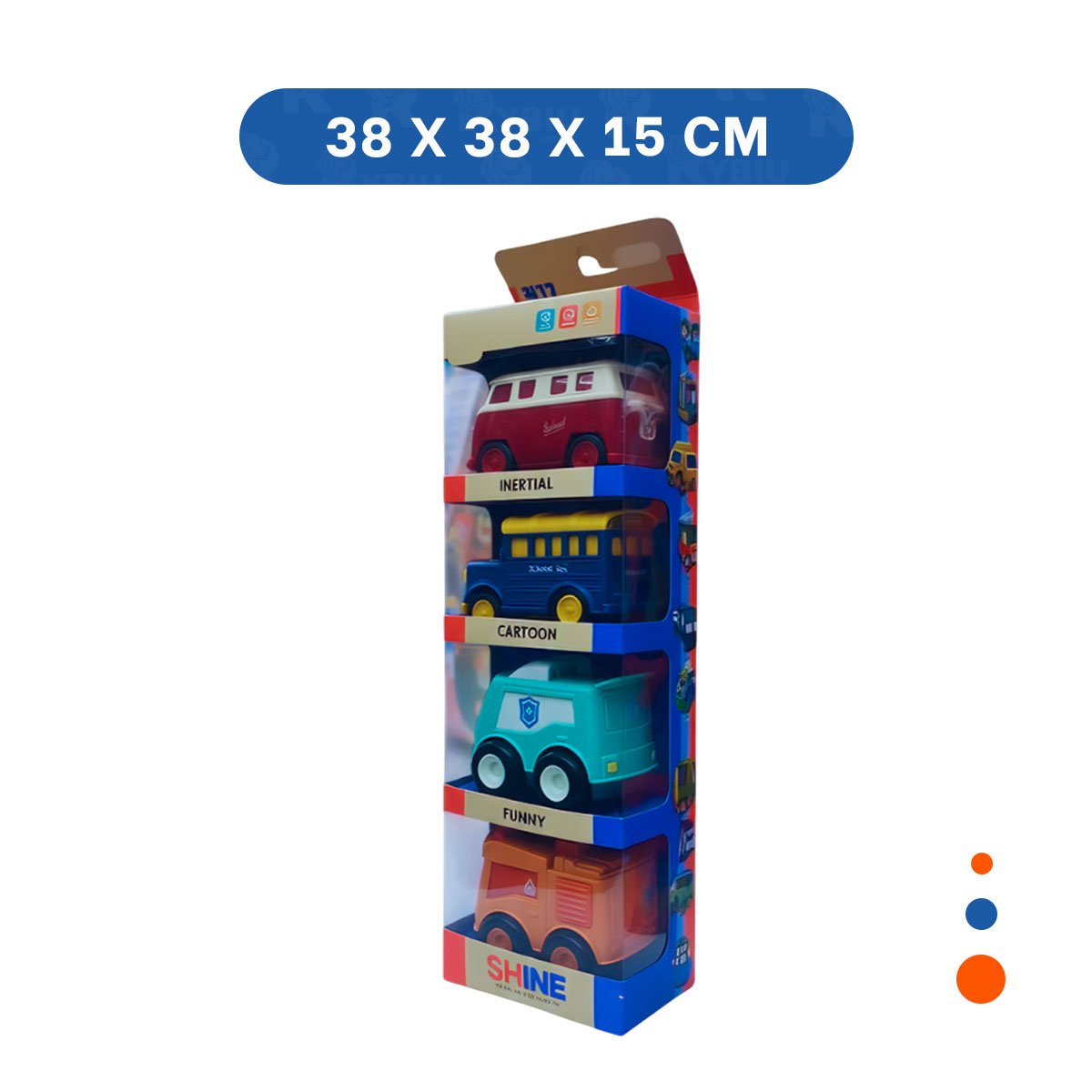 PACK4 GRUPO DE COCHES A FRICCION PARA ACTIVIDAD INFANTIL Y+PAPEL REGALO - 4