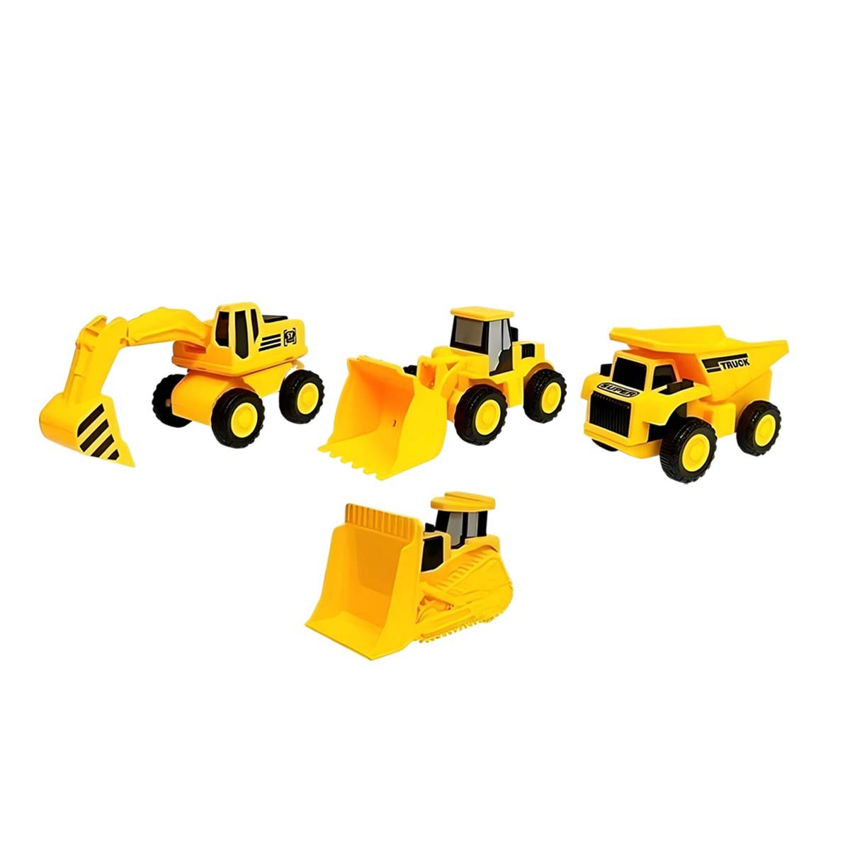 PACK2 JUGUETE DE 4 VEHICULOS PARA OBRAS Y+PAPEL DE REGALO - 5
