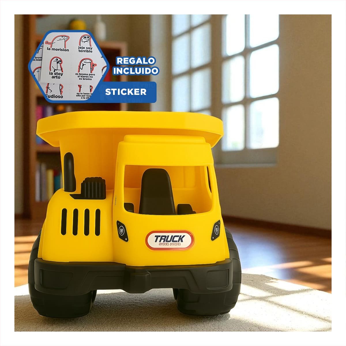 VEHICULO DE CARGA PARA NINOS CON DISENO DIVERTIDO Y FACIL DE USAR Y+REGALO STICKER - 1