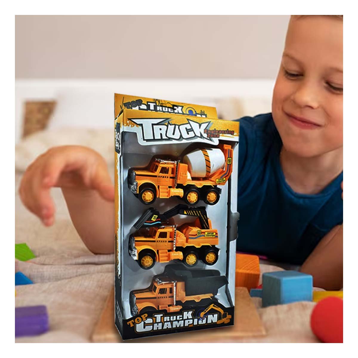 PACK6 SET CARRITOS INFANTILES PARA CONSTRUCCION EN AMARILLO - 5