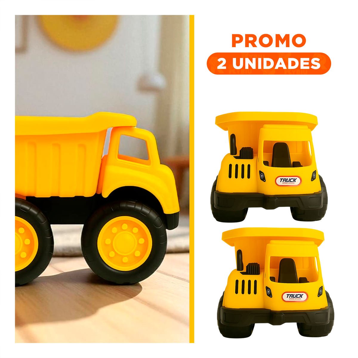 PACK2 CAMION INFANTIL DE TRABAJO PARA JUEGO EN CASA - 1