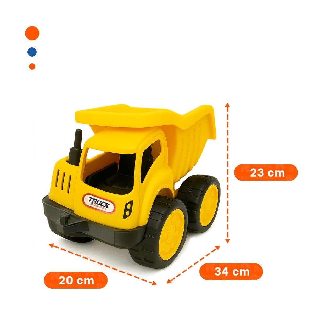 PACK2 UNIDAD DE JUGUETE TIPO VOLQUETE PARA INFANTES Y+PAPEL REGALO - 4