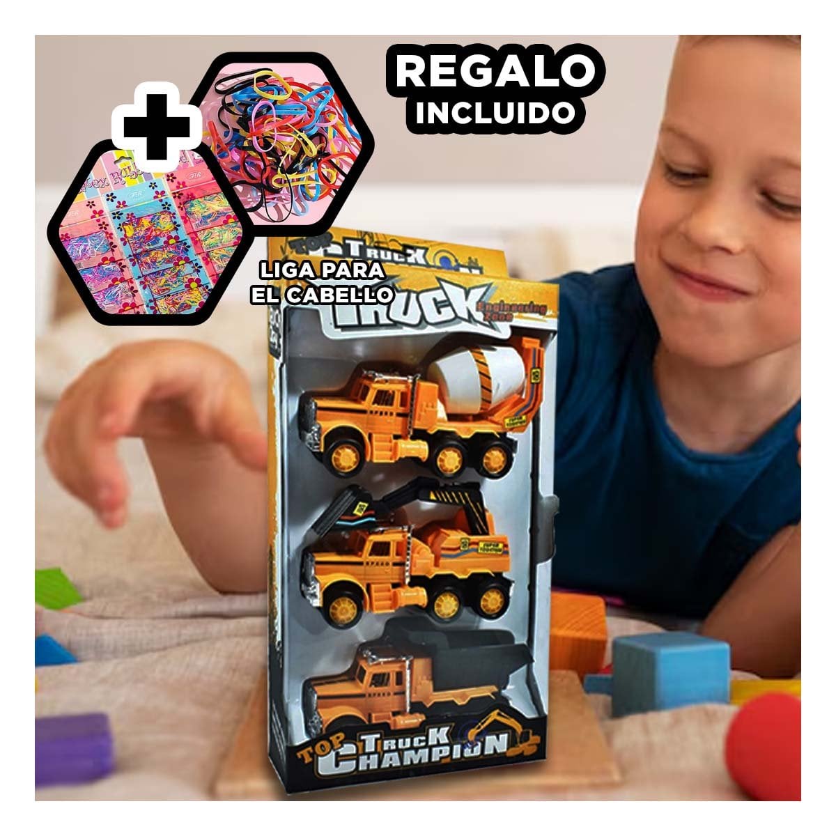 JUGUETE VEHICULAR DE CONSTRUCCION Y+LIGAS DE REGALO - 2