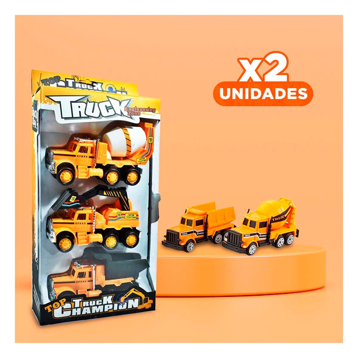 PACK2 SET DE 3 CARRITOS DE CONSTRUCCION Y+REGALO STICKERS - 1
