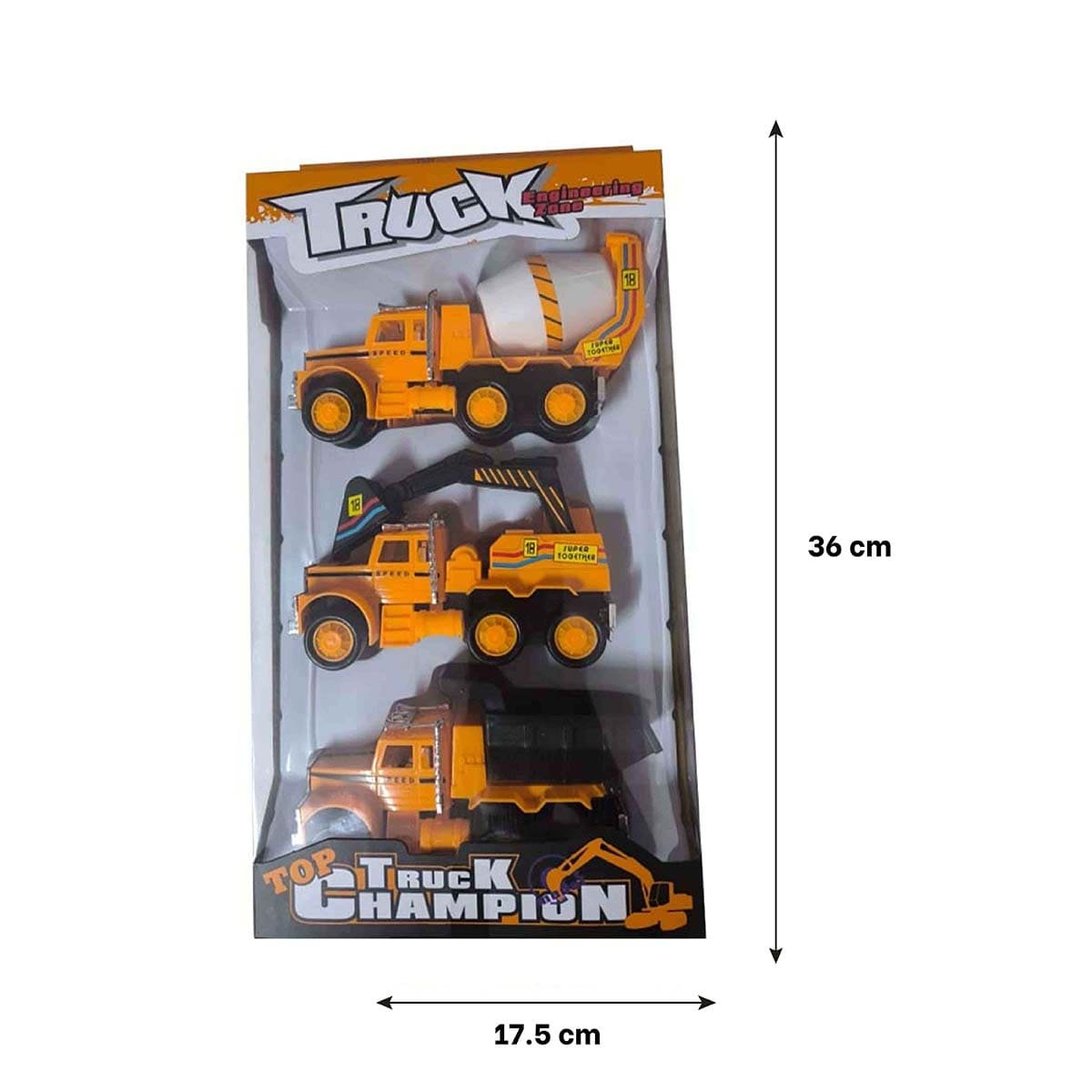 PACK2 SET DE 3 CARRITOS DE CONSTRUCCION Y+REGALO STICKERS - 4