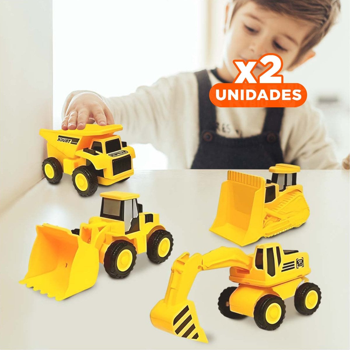 PACK2 SET DE 4 CARROS DE CONSTRUCCION Y+REGALO STICKERS - 1