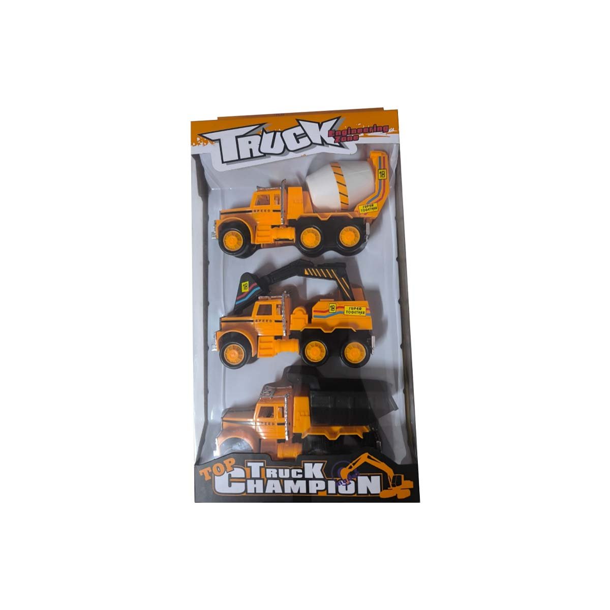 PACK6 SET DE MAQUINARIA PESADA DE PLASTICO Y+PAPEL DE REGALO - 5