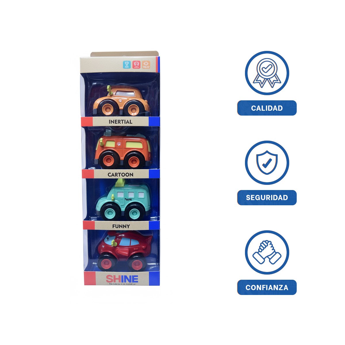 COCHES INFANTILES DE FRICCION SET 4 PZ PARA ENTRETENIMIENTO DINAMICO Y+LIGAS REGALO - 3