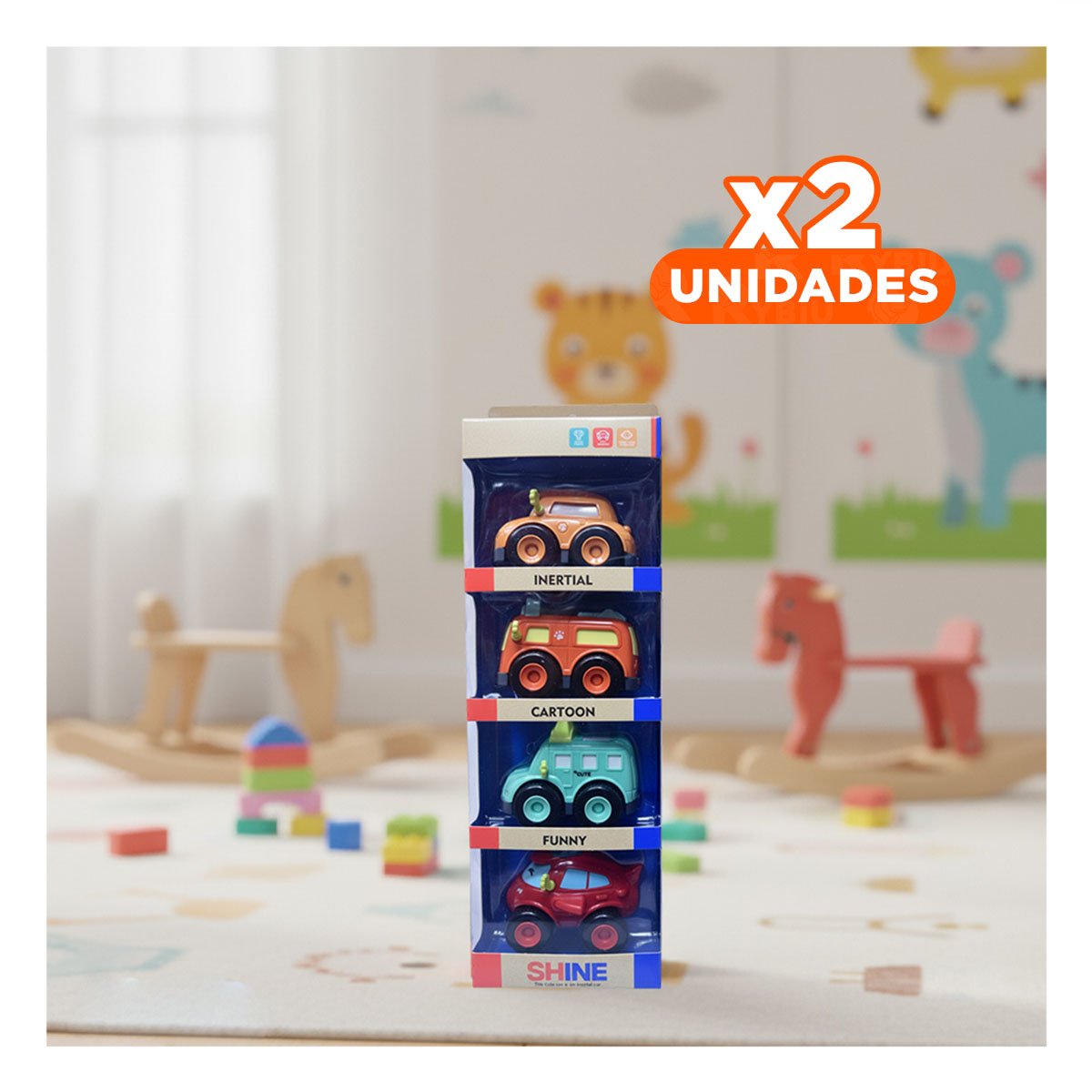 PACK2 JUGUETES DE ACCION SET 4 PZ PARA JUEGO DINAMICO Y+REGALO STICKER - 1