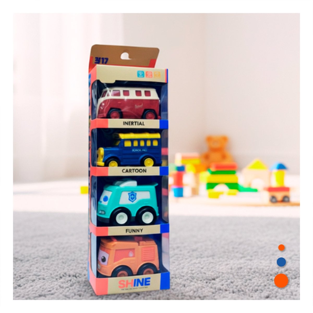 PACK12 COMBO DE CARROS A FRICCION PARA JUEGO DIARIO Y+PAPEL REGALO - 5