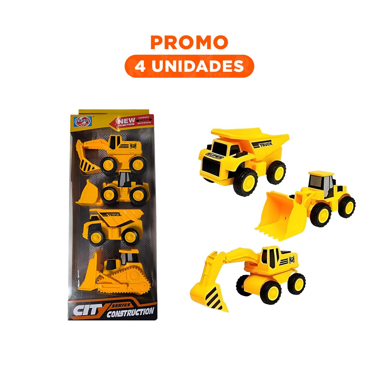 PACK4 SET DE 4 DIFERENTES TIPOS VEHICULAR PARA CONSTRUCCION - 1