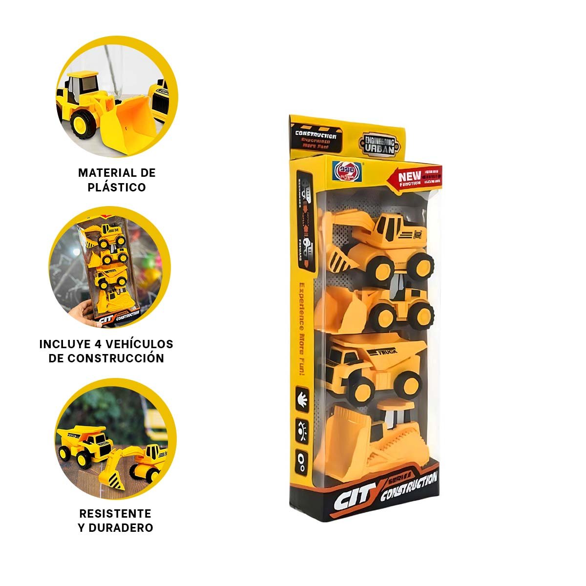 PACK4 SET DE 4 DIFERENTES TIPOS VEHICULAR PARA CONSTRUCCION - 2