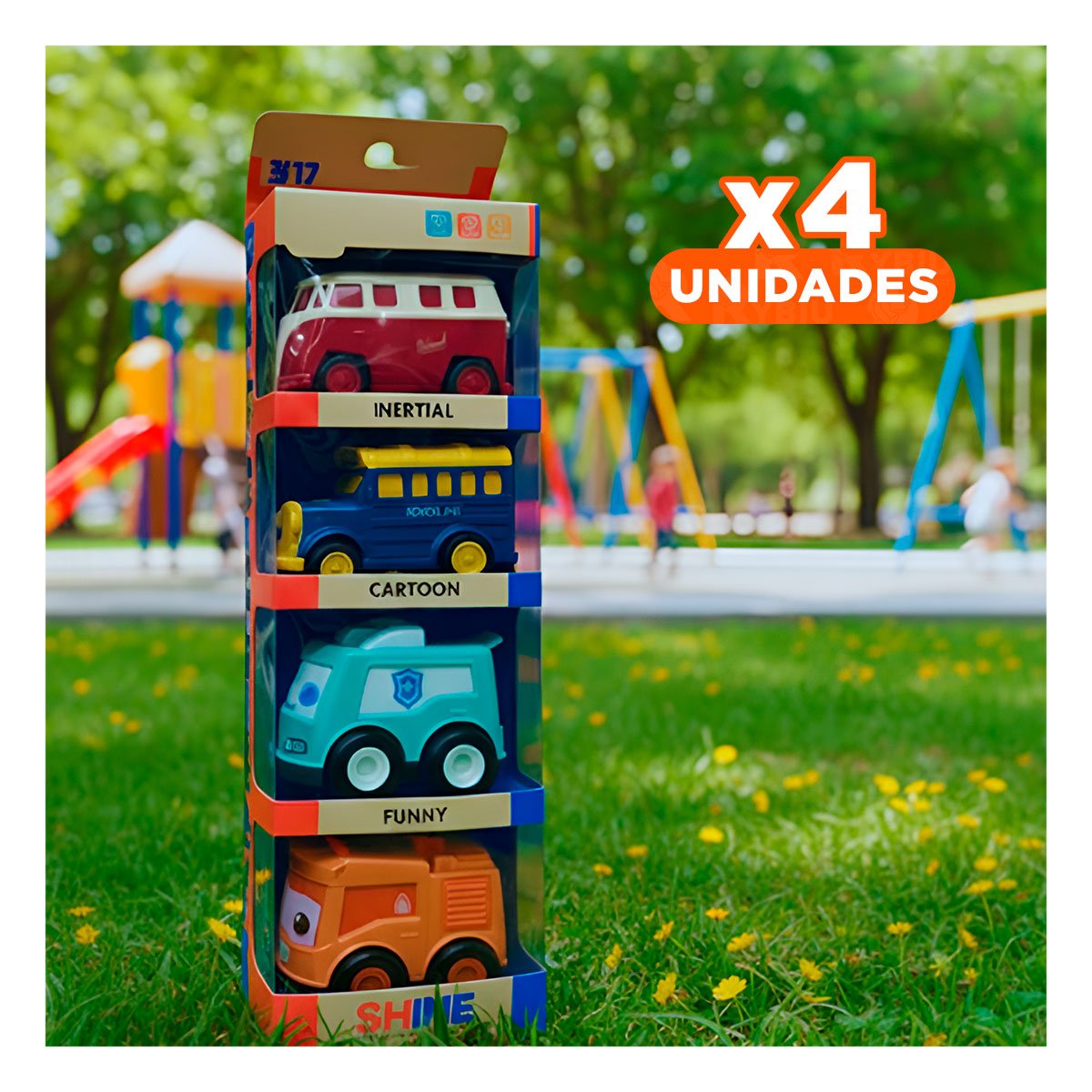 PACK4 LINEA DE JUGUETES A FRICCION PARA USO DIARIO - 1