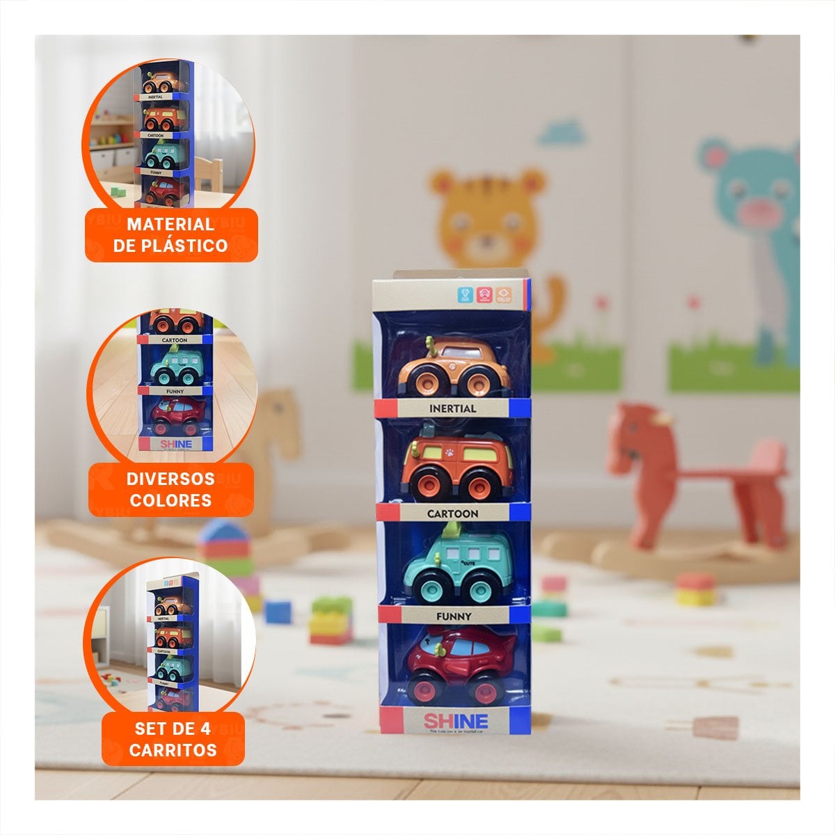 PACK6 JUGUETES RECREATIVOS SET 4 PZ PARA USO EN INTERIORES Y+REGALO STICKER - 3
