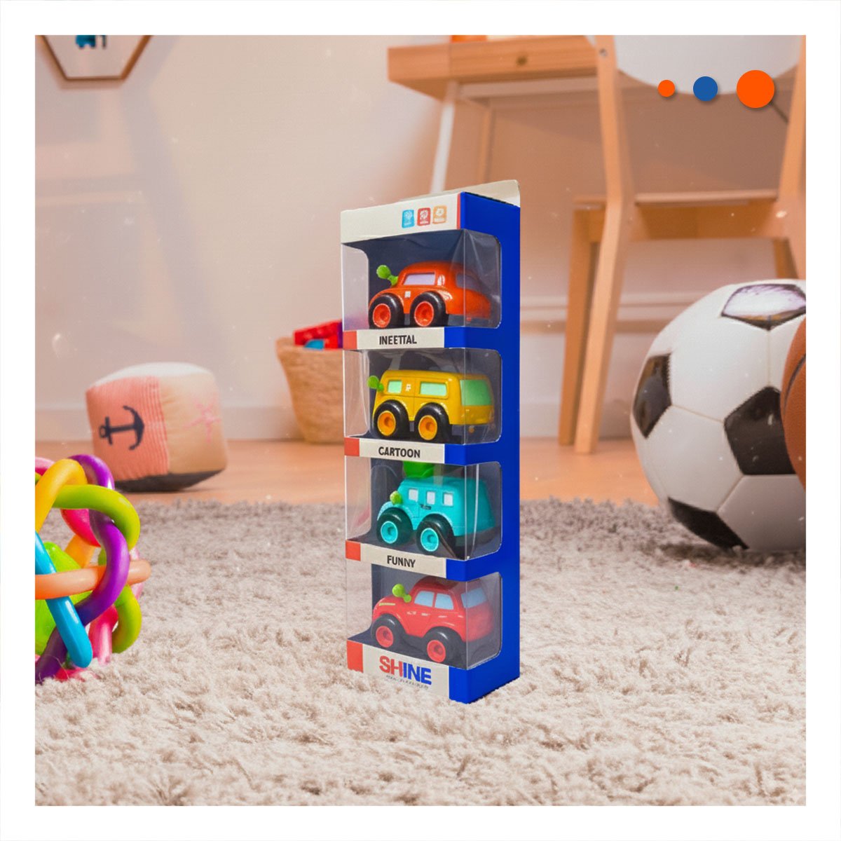 PACK12 AUTOS RECREATIVOS SET 4 PZ PARA JUEGOS DIARIOS Y+PAPEL REGALO - 5