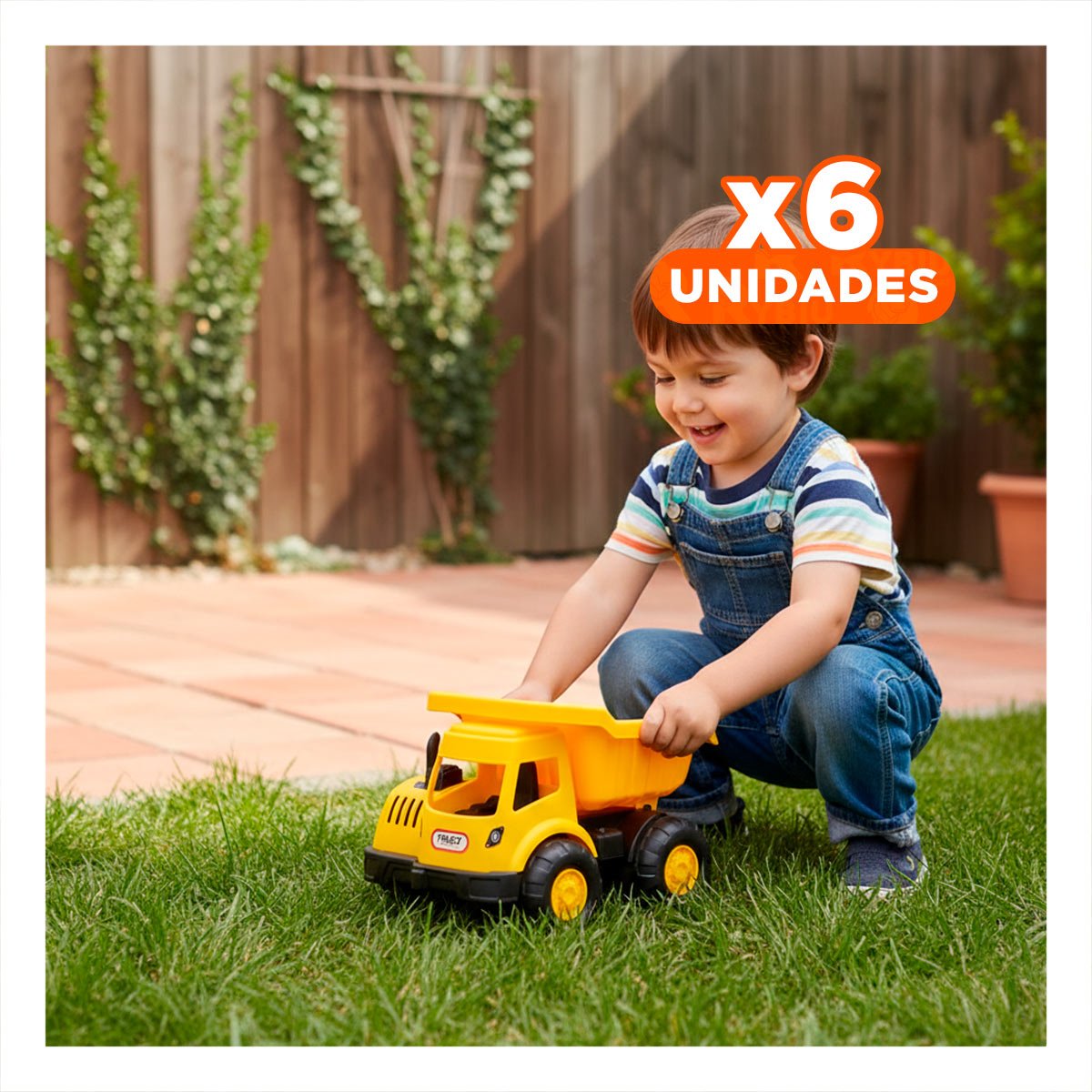 PACK6 CAMION INFANTIL PARA JUEGO CREATIVO Y ACTIVO Y+REGALO STICKER - 1